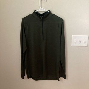 Green UnderArmour Heat-gear quarter zip.
